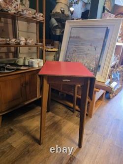 Remploy Red Formica Drop Leaf Kitchen Table Retro 50s 60s