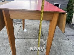Remploy Red Formica Drop Leaf Kitchen Table Retro 50s 60s