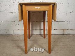 Remploy Vintage Mid Century Formica & Beech Retro Yellow Drop Leaf Folding Table