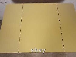 Remploy Vintage Mid Century Formica & Beech Retro Yellow Drop Leaf Folding Table