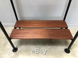 Retro 1950s School Bench, Coat Hat Stand, Vintage Seating