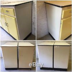 Retro 1950s Vtg Mid Century'Fleetway Products' Painted Kitchen Units/Cupboards