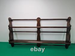 Retro 41 Hardwood Ercol Wooden Plate Rack Wall Display Shelf Mid Century