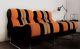 Retro 70s Modular Seating Chairs Sofa / Chairs Vintage Mid Century Settee Orange