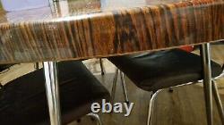 Retro Chrome Craft Dining Chairs With Table Restoration mid century vintage
