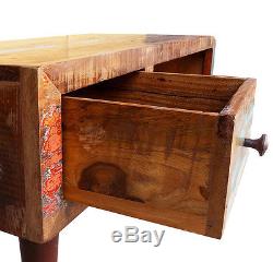Retro Coffee Table Industrial Style Furniture Vintage Room Reclaimed Solid Wood