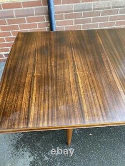 Retro Dark Teak Mid Century Seller Refurbed Extending Dining Table Seats 6