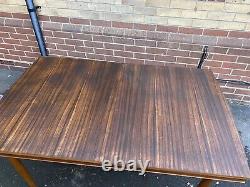 Retro Dark Teak Mid Century Seller Refurbed Extending Dining Table Seats 6