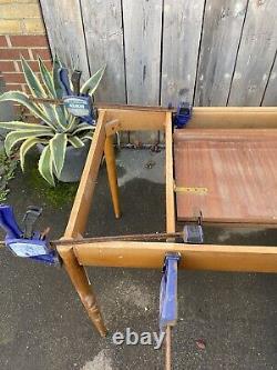 Retro Dark Teak Mid Century Seller Refurbed Extending Dining Table Seats 6