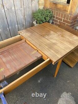 Retro Dark Teak Mid Century Seller Refurbed Extending Dining Table Seats 6