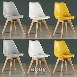 Retro Dining Table and Chairs 4 Wooden Legs Dining Room Chair Kitchen Furniture
