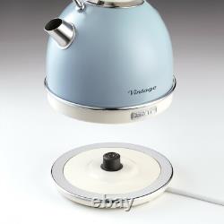 Retro Dome Kettle & Toaster Set, Blue Vintage Style, Ariete