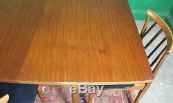 Retro EON Dining Table & 4 Chairs, Mid Century, Teak, Vintage, Extending Kitchen