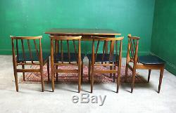 Retro EON Dining Table & 4 Chairs, Mid Century, Teak, Vintage, Extending Kitchen
