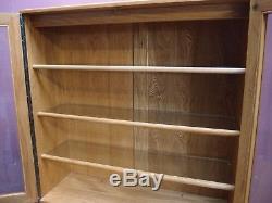 Retro Ercol Windsor 2 Door Elm Glazed Bookcase Cabinet Blonde Wood Great Cond