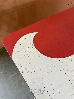 Retro Formica Table, Kitchen, Dining, Red & White Design, Vintage, Mid Century