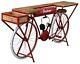 Retro Indian Open Bar Table With A Restored Bicycle As Stand And A Wooden Top