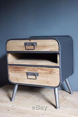 Retro Industrial Cabinet with drawers Vintage Shabby Chic Metal Wood