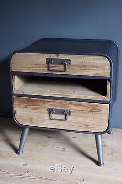 Retro Industrial Cabinet with drawers Vintage Shabby Chic Metal Wood