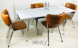 Retro Kitchen Table And Chairs Extending Vintage Chrome Formica Supermatic