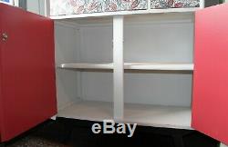 Retro Kitchenette Larder Cupboard Pantry Unit 1950s/1960s (Red)