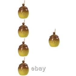 Retro Lidded Decorative Ceramic Retro Honey Pot Storage Home Kitchen