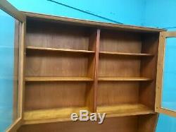 Retro MID Century Rare Vintage Oak And Beech Everest Bookcase Cabinet
