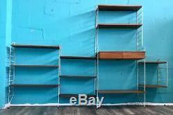 Retro MID Century Vintage Teak Swedish Nisse Strinning Shelving System