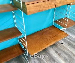 Retro MID Century Vintage Teak Swedish Nisse Strinning Shelving System