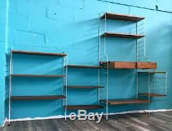 Retro MID Century Vintage Teak Swedish Nisse Strinning Shelving System