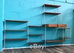 Retro MID Century Vintage Teak Swedish Nisse Strinning Shelving System