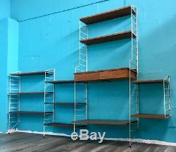 Retro MID Century Vintage Teak Swedish Nisse Strinning Shelving System