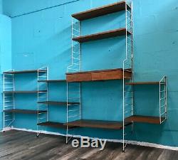 Retro MID Century Vintage Teak Swedish Nisse Strinning Shelving System