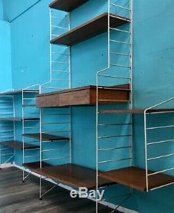 Retro MID Century Vintage Teak Swedish Nisse Strinning Shelving System