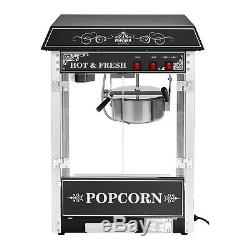 Retro Popcorn Machine Cinema Style Commercial Popcorn Maker + Cart 1600W 5Kg/H