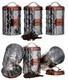 Retro Set Of 3 Tea Coffee Sugar Canisters Kitchen Storage S/steel Air Tight Lid
