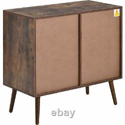 Retro Storage Cabinet Beside Table Sideboard Kitchen Buffet with 3 Drawers Doors