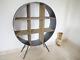 Retro Style Industrial Metal And Vintage Wood Shelving Display Cabinet/bookcase