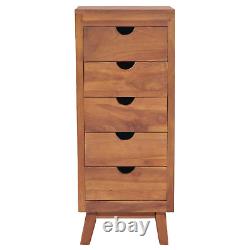 Retro Tallboy Cabinet Wood Rustic Drawer Chest Vintage Kitchen Bedroom Storage