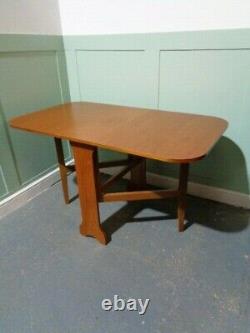 Retro Teak Dining Table Vintage Table Kitchen Table MID Century Modern Drop Leaf