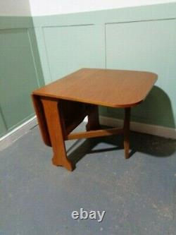 Retro Teak Dining Table Vintage Table Kitchen Table MID Century Modern Drop Leaf