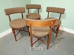 Retro Teak G Plan Kofod Larsen Set Of 4 Chairs Vintage E Gomme Chairs