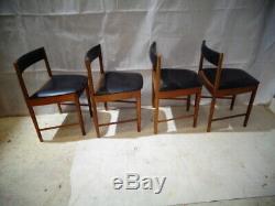Retro Teak Mcintosh Set Of Dining Chairs Vintage Teak Kitchen Chairs MID Century
