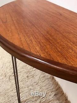 Retro Upcycled Demi lune hairpin legs console table G Plan