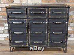 Retro Vintage Industrial sideboard Black multi Retro style Storage Chest console