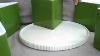 Retro Vintage Kitchen Canisters Green With White Lids On Lazy Susan