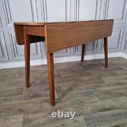 Retro Vintage Mid-Century Modern Formica Drop Leaf Wooden Dining Kitchen Table