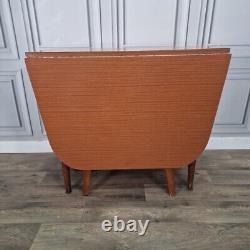 Retro Vintage Mid-Century Modern Formica Drop Leaf Wooden Dining Kitchen Table