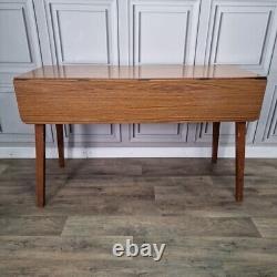 Retro Vintage Mid-Century Modern Formica Drop Leaf Wooden Dining Kitchen Table