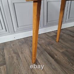 Retro Vintage Mid-Century Modern Formica Drop Leaf Wooden Dining Kitchen Table